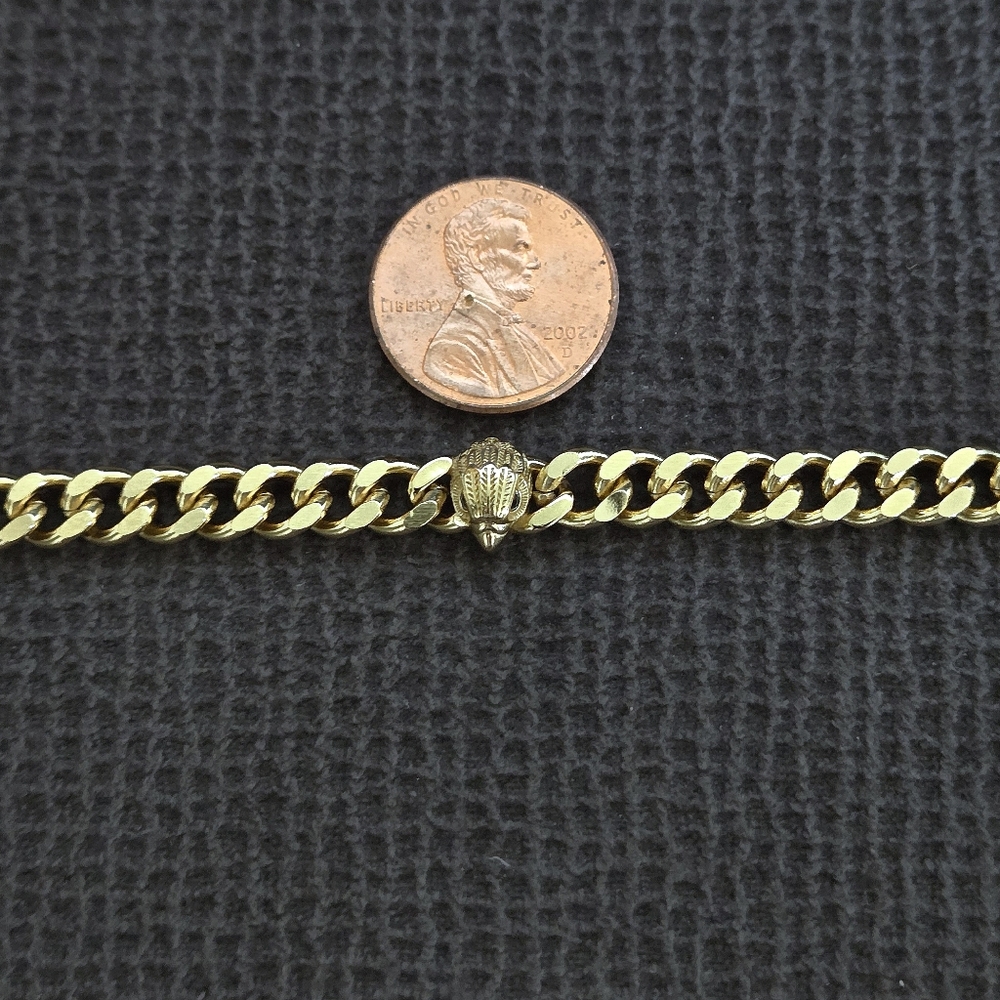 Kurt Geiger Gold Chain Bracelet with Pavé Animal Head Accent - Picture 6 of 16
